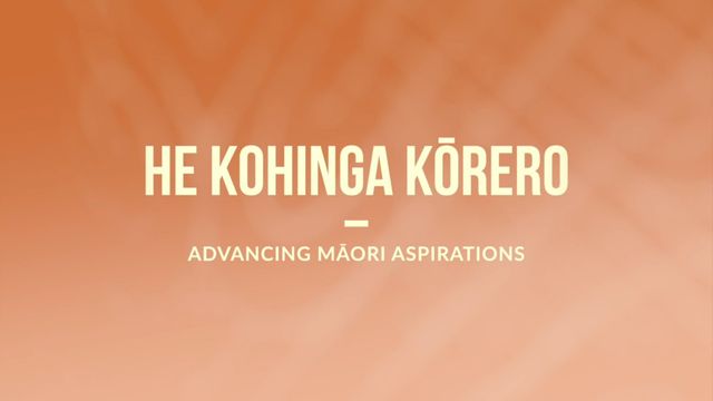 He Kohinga Kōrero - Advancing Māori Aspirations