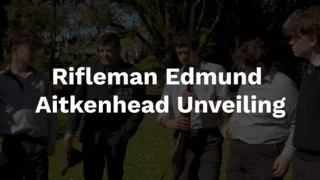 Rifleman Edmund Aitkenhead Unveiling